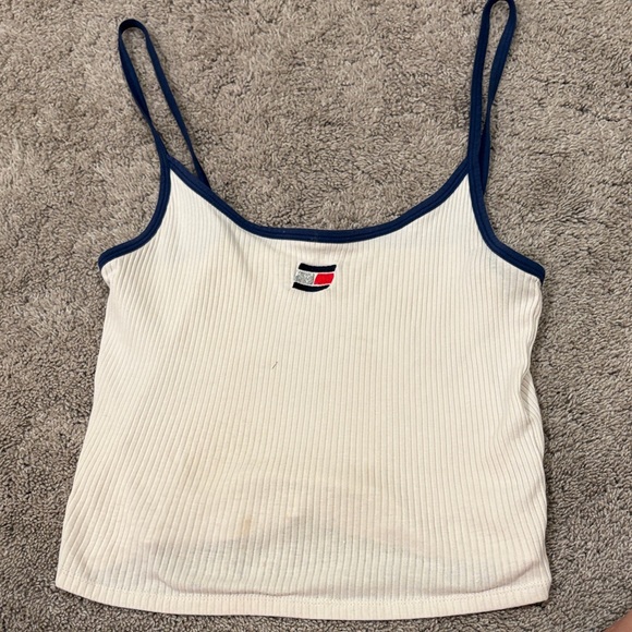 Tommy Hilfiger Tops - Tommy Hilfiger White Camisole with Navy Trim